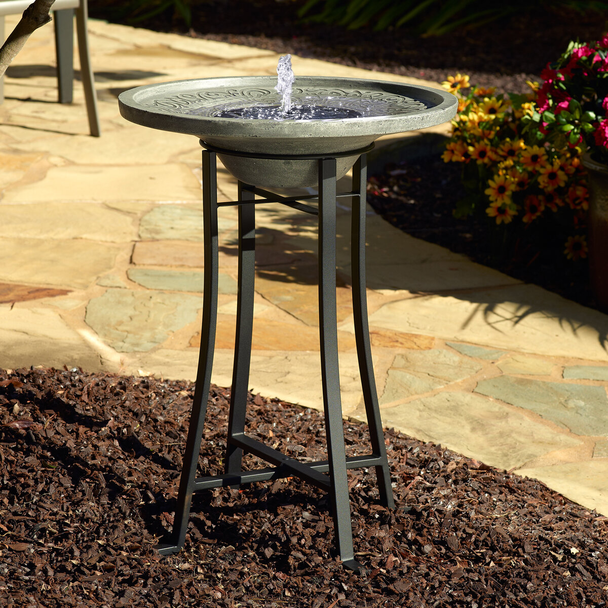 Alcott Hill Boren Solar Fountain Reviews Wayfair